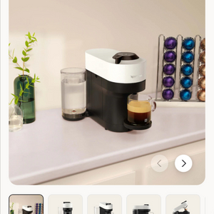 네스프레소 버츄오 팝 화이트 커피머신 이미지