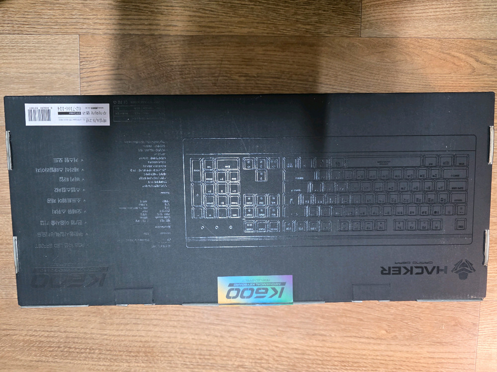 앱코 HACKER K600 하데스 RGB 게이밍 기계식 키보드(블랙 ,청축) 이미지