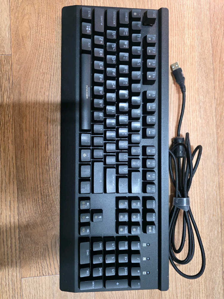 앱코 HACKER K600 하데스 RGB 게이밍 기계식 키보드(블랙 ,청축) 이미지