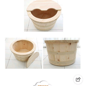 국내 영암 편백나무 원형 족욕기 이미지