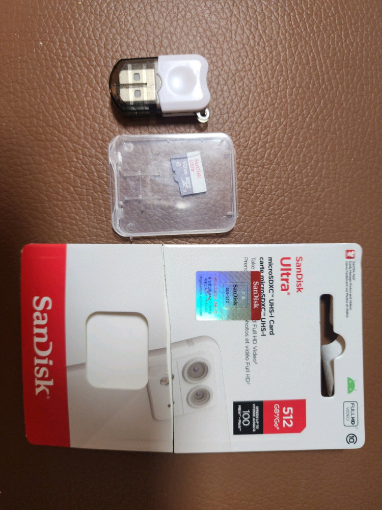512GB 마이크로SD카드 + 카드리더기 세트 이미지