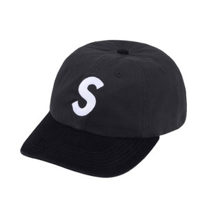슈프림 S로고 6패널 볼캡 모자 24ss 투톤 블랙 이미지