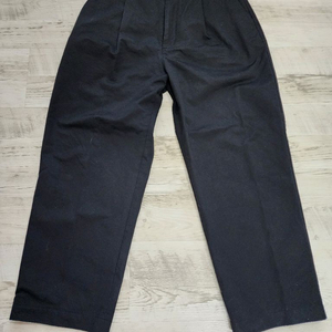 MERGO 메르고 원턱 치노 팬츠. XL(33~34) 블랙 와이드 면바지 이미지