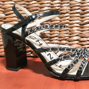 Chanel Lady Sandal 고급가죽 제품 램스킨사이즈 37C 한국표준 230~240 이미지