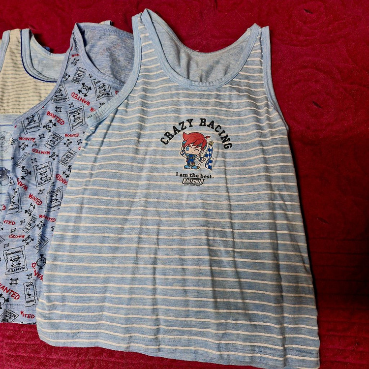 유아 런닝 (70호 4장+75호 1장) 일괄판매 이미지