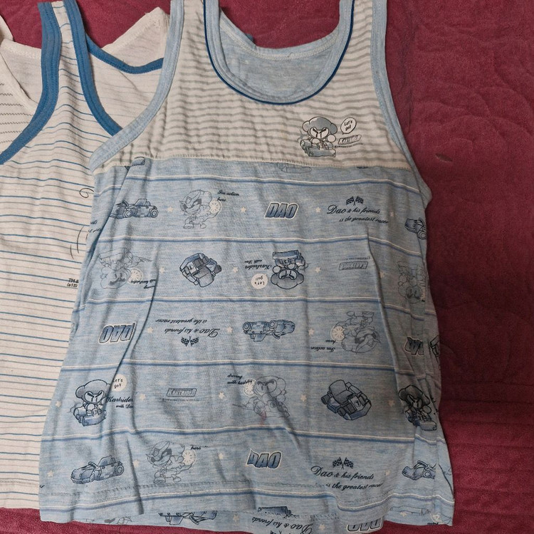 유아 런닝 (70호 4장+75호 1장) 일괄판매 이미지