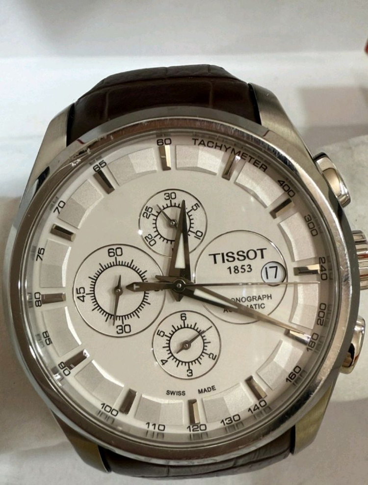 티소 티쏘 꾸뜨리에 오토매틱 정품 보증서 풀박스 모두다있음 이미지