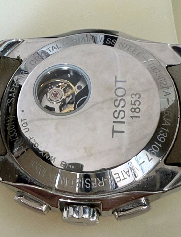 티소 티쏘 꾸뜨리에 오토매틱 정품 보증서 풀박스 모두다있음 이미지