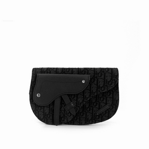 DIOR 디올 남성 오블리크 자카드 메신저 새들백 파우치 크로스백 블랙 이미지