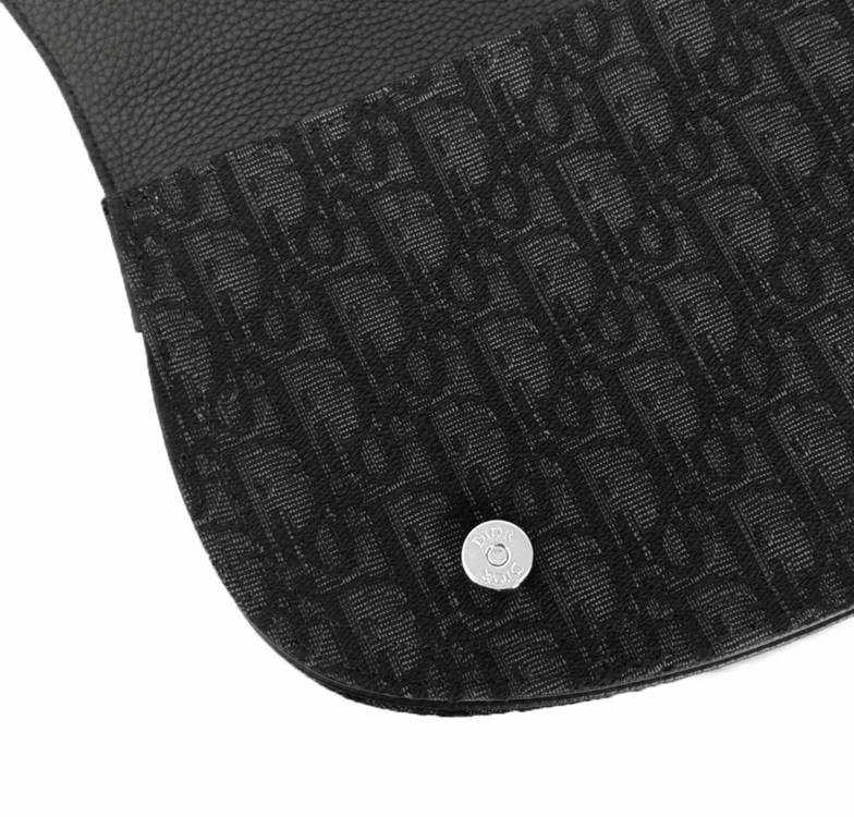 DIOR 디올 남성 오블리크 자카드 메신저 새들백 파우치 크로스백 블랙 이미지