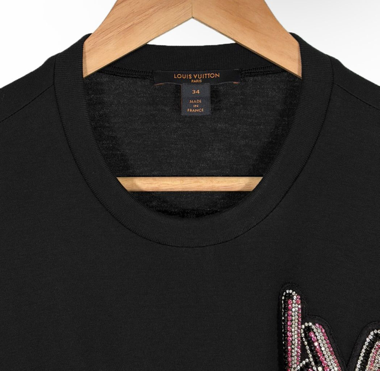 [34] 루이비통 LV 크리스탈 로고 미니 원피스 블랙 이미지