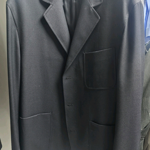 포터리 파인 울 스포츠 자켓 테이퍼드 팬츠 셋업 수트 정장 블랙 3/2(105/30)사이즈 이미지