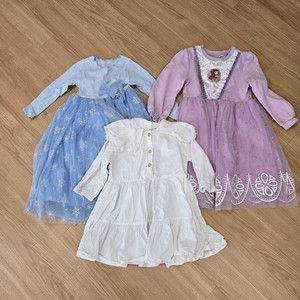 120사이즈 여아 원피스 3벌 이미지