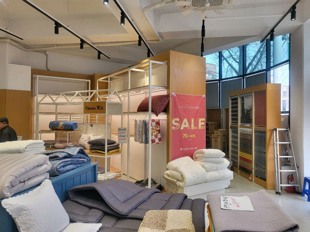 매장용 진열대, 이불진열장, 블라인드 진열대, 커텐 진열대 일괄매각 이미지