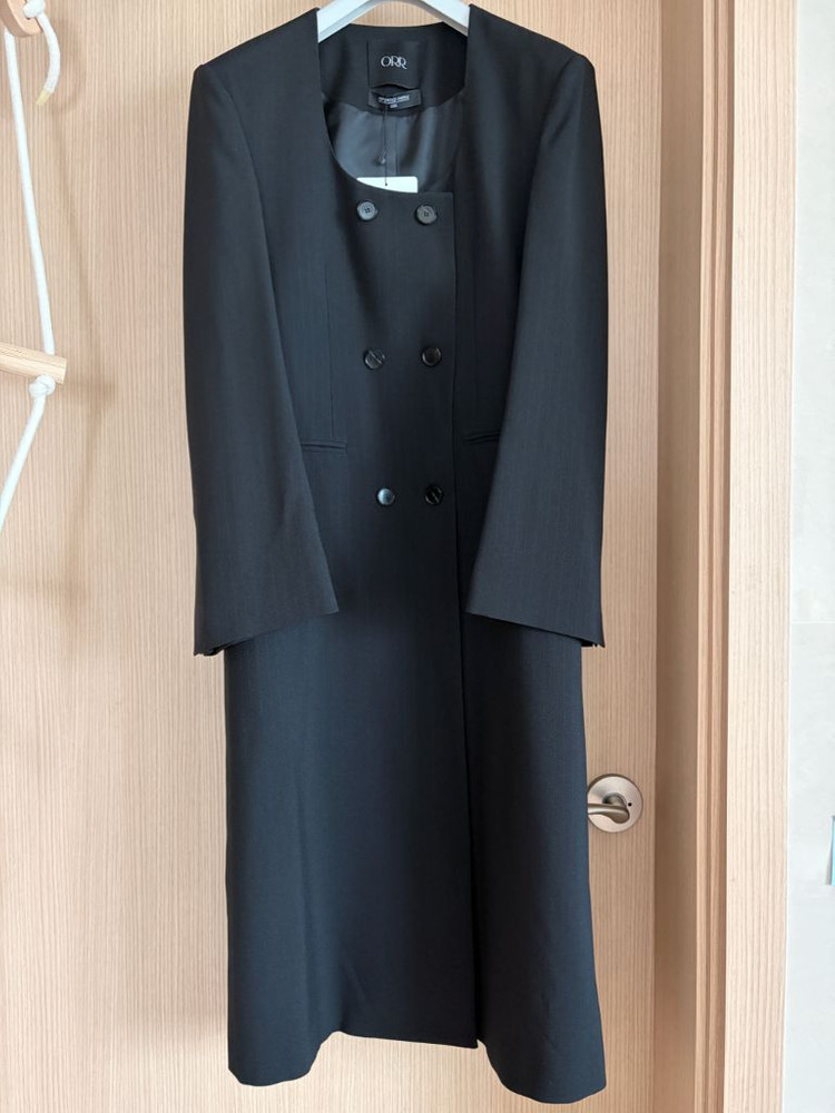 Orr 오르 스트라이프 롱자켓 블랙s 매니모어몽 11am 마이아이코 라밤바룸 이미지