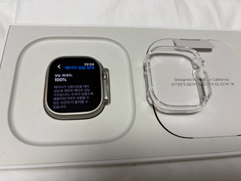 애플워치 울트라3 49mm 내추럴 티타늄 밀레니즈(L라지)버젼, (정품 스트랩2종포함) 이미지