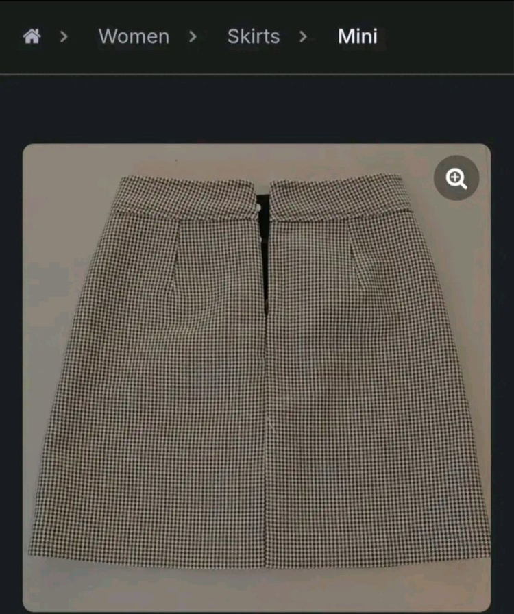 마쥬(Maje) 정품 하운드투스 체크 버튼 미니 스커트 이미지