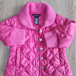 폴로 랄프로렌 핑크 퀼팅 자켓 2/2T 아기 유아 옷 이미지