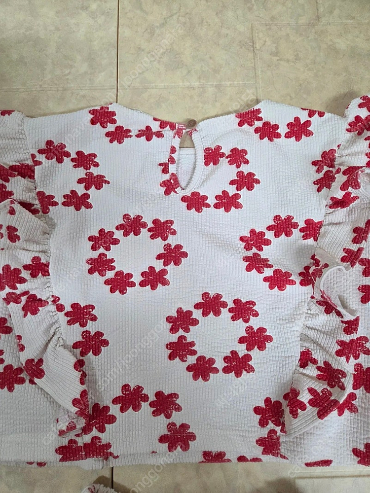 리미떼두두 레드플라워 상하복 세트 L 이미지