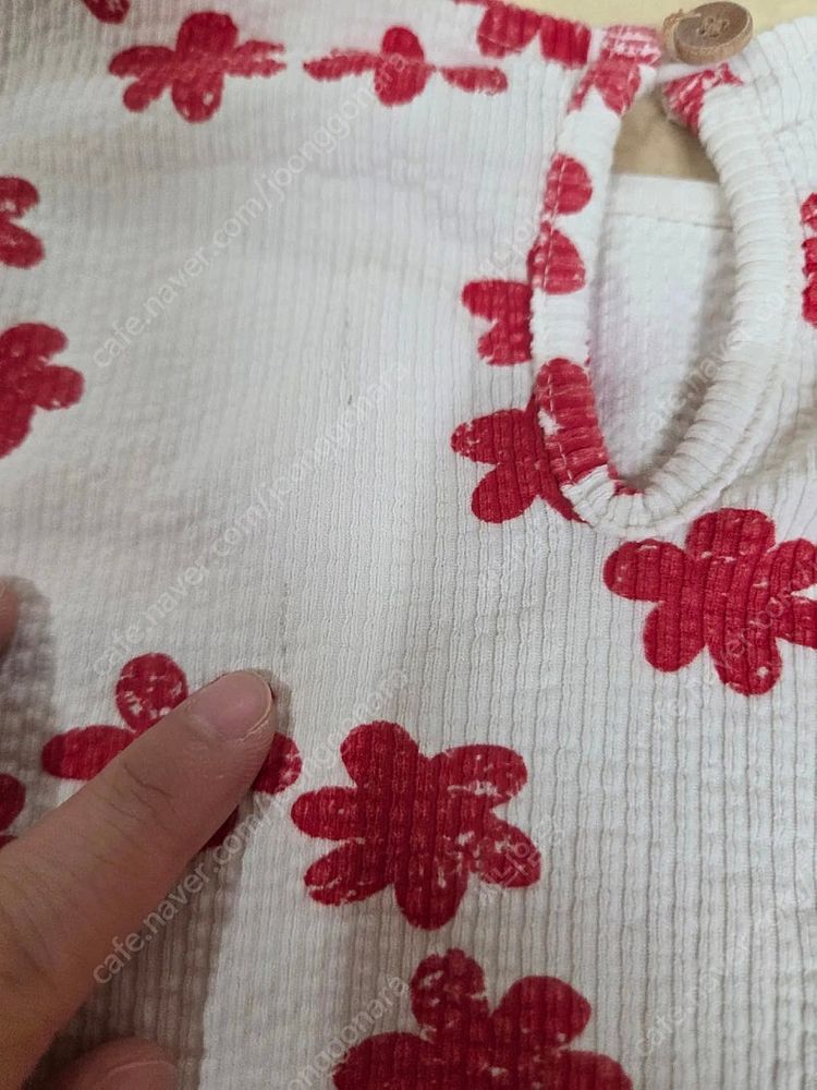 리미떼두두 레드플라워 상하복 세트 L 이미지