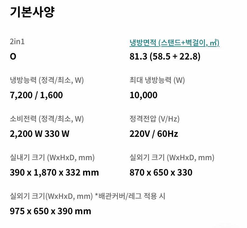LG 휘센 2in1 듀얼에어컨(프리미엄) 커버,리모콘 2개 포함 이미지