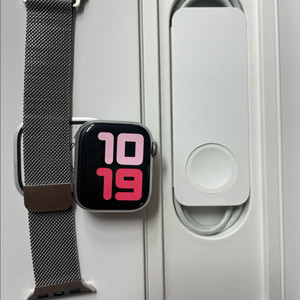 애플워치7스테인리그 41mm 실버 S급 이미지