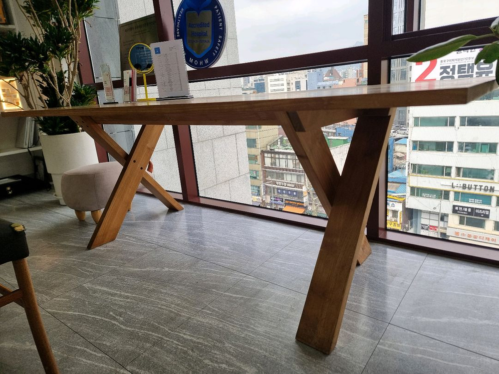 세덱 6인용 원목 다이닝테이블 의자세트 이미지