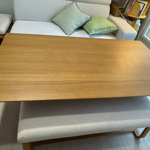 [판매] 무인양품 리빙 다이닝 테이블+벤치 2종 세트 (커버포함) 이미지