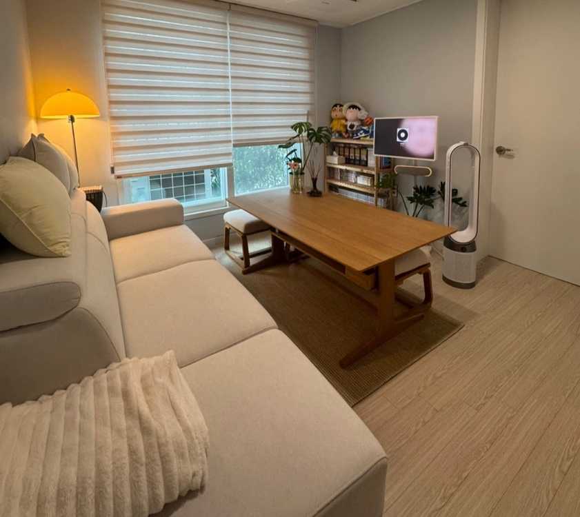 [판매] 무인양품 리빙 다이닝 테이블+벤치 2종 세트 (커버포함) 이미지