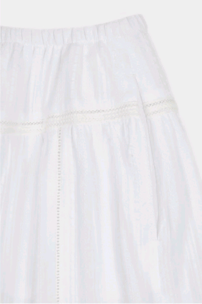 공드린 베카 레이스 코튼 숏팬츠 화이트 이미지