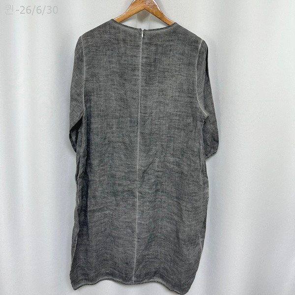 생활한복 여자 면 원피스 그레이 FREE 이미지