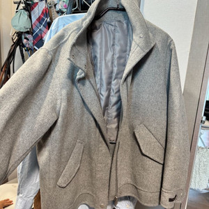 오케이플러스 okp 도리 구트 자켓 블랙 / 핸드메이드코트 플뤼 멜그레이 이미지