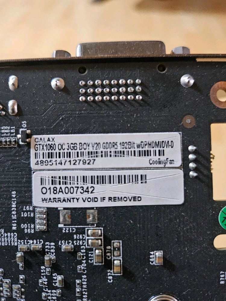 급매 GALAX GTX 1060 OC 3GB BOY 그래픽카드 이미지