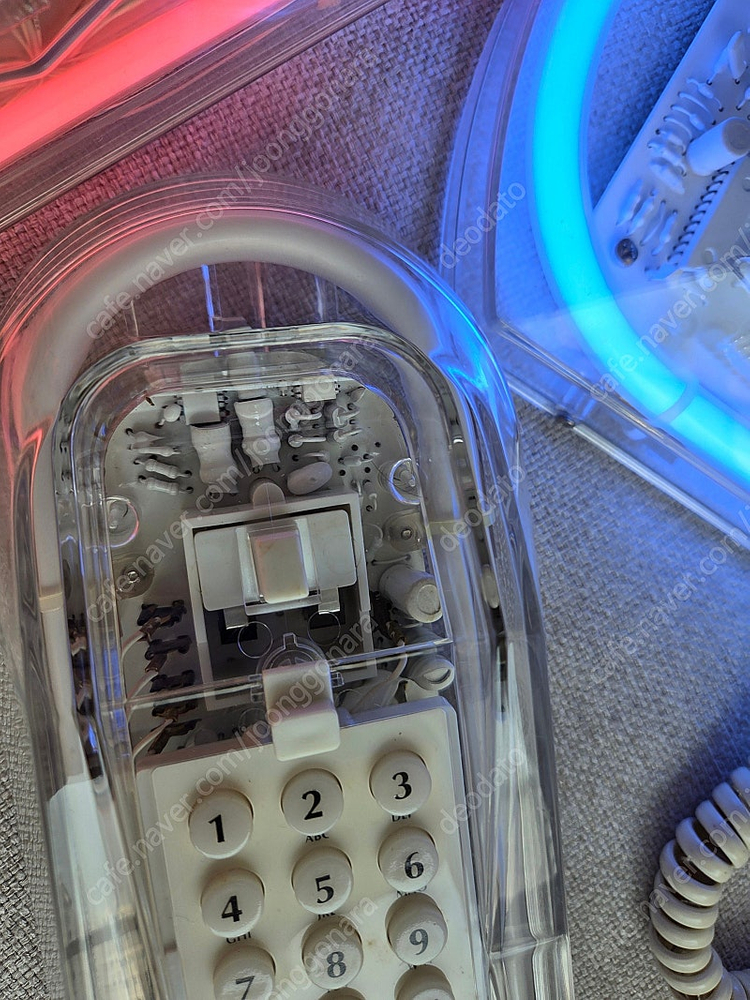 CICENA 빈티지 네온 투명 전화기 80 ~ 90 년대 인테리어 이미지