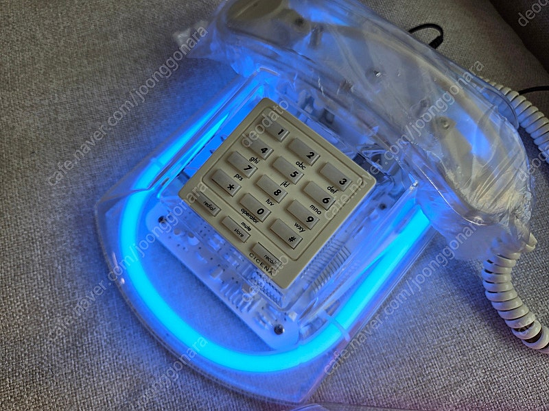 CICENA 빈티지 네온 투명 전화기 80 ~ 90 년대 인테리어 이미지