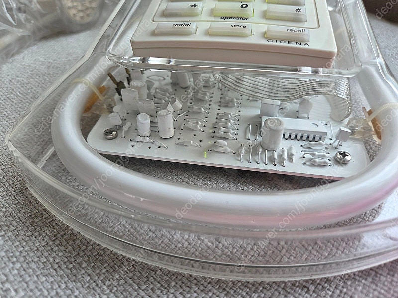 CICENA 빈티지 네온 투명 전화기 80 ~ 90 년대 인테리어 이미지