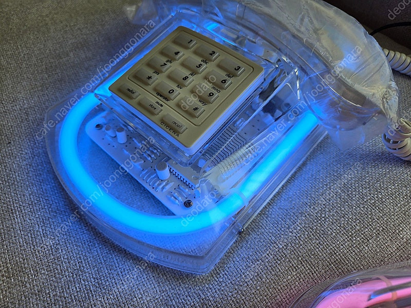 CICENA 빈티지 네온 투명 전화기 80 ~ 90 년대 인테리어 이미지