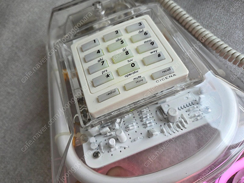 CICENA 빈티지 네온 투명 전화기 80 ~ 90 년대 인테리어 이미지