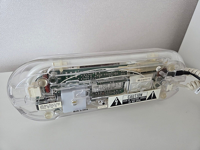 CICENA 빈티지 네온 투명 전화기 80 ~ 90 년대 인테리어 이미지