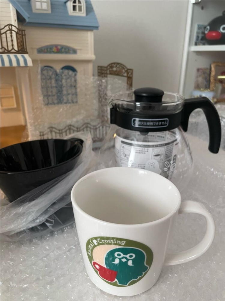 (미사용 새상품) 동물의숲 마스터 커피서버 풀세트 모동숲 고전 빈티지 이미지