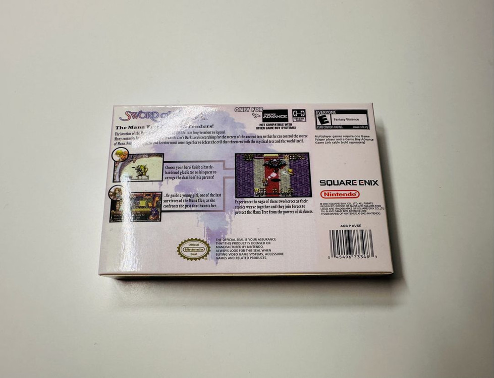 닌텐도 GBA 게임보이 어드밴스 성검전설 한글판 곽팩 판매 이미지