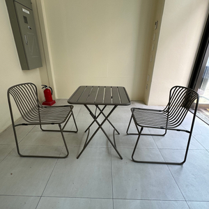 야외 2인용 테이블 의자 세트 카페 음식점 식당 이미지