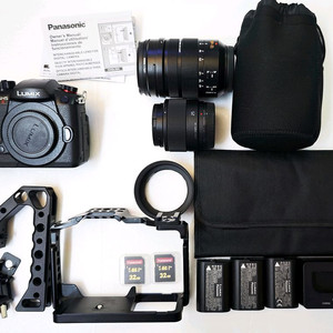 파나소닉 카메라 GH5M2 라이카줌렌즈,단렌즈 +스몰리그케이지+ 배터리 3 + 팔로우포커스 등 풀세트 이미지