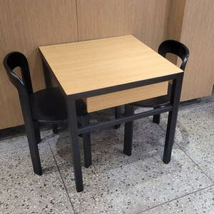 업소용 음식점 식당 카페 2인용 수저통 테이블 의자 세트 이미지