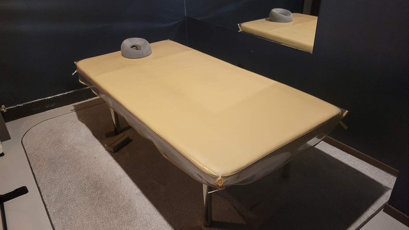 중고 열선 온열 마사지베드 비닐커버 반영구침대 마사지침대 이미지