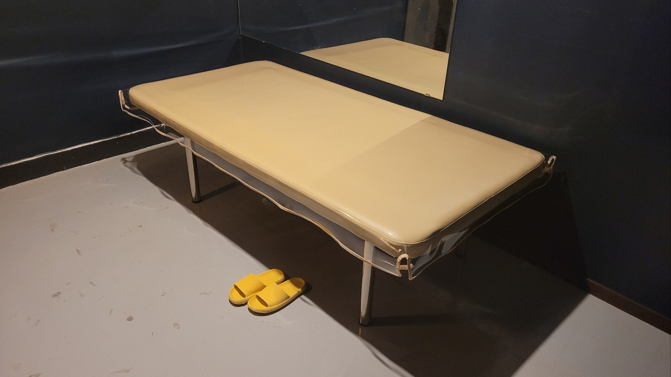 중고 열선 온열 마사지베드 비닐커버 반영구침대 마사지침대 이미지