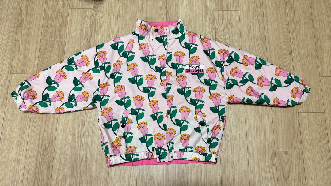 리미떼두두 핑크 플라워 리버시블 점퍼 L사이즈 이미지
