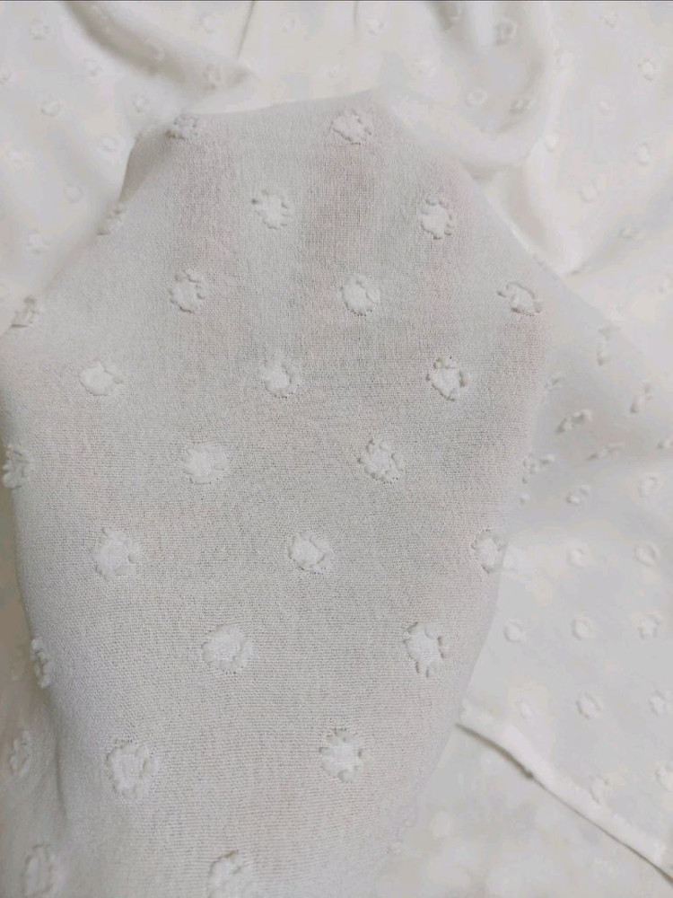 펀칭 레이스 반팔 블라우스 77사이즈 (새상품) 이미지