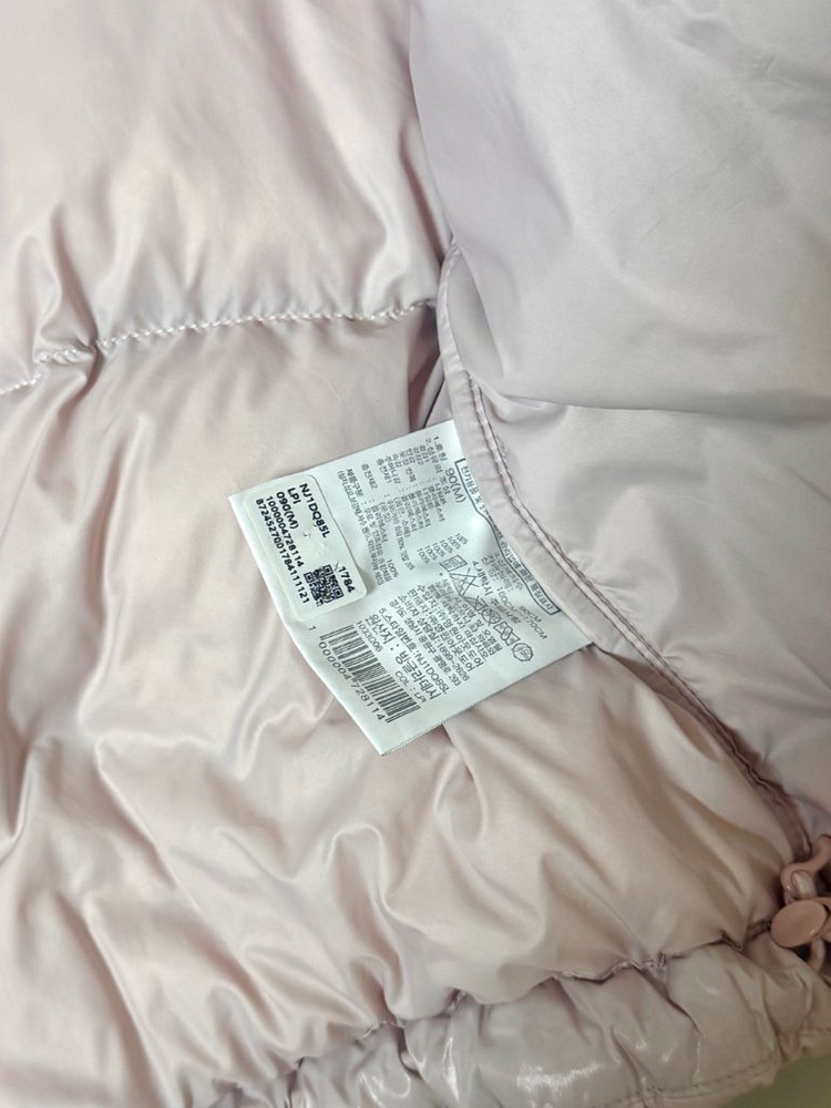 노스페이스 화이트 라벨 눕시 라이트핑크 M 숏패딩 이미지