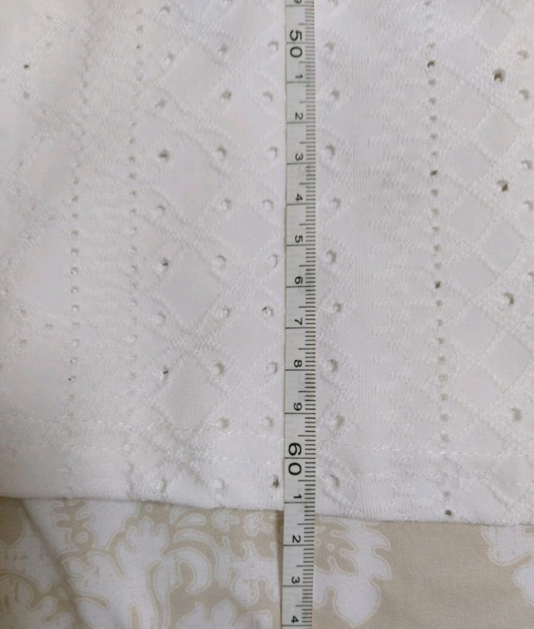 레이스 반팔 블라우스 아이보리 77사이즈 (새상품) 이미지